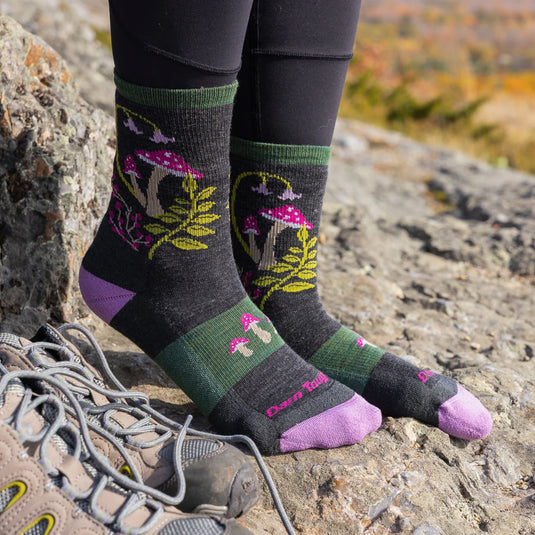 W's Mellow Mushrooms Micro Crew Lightweight Hiking Socks