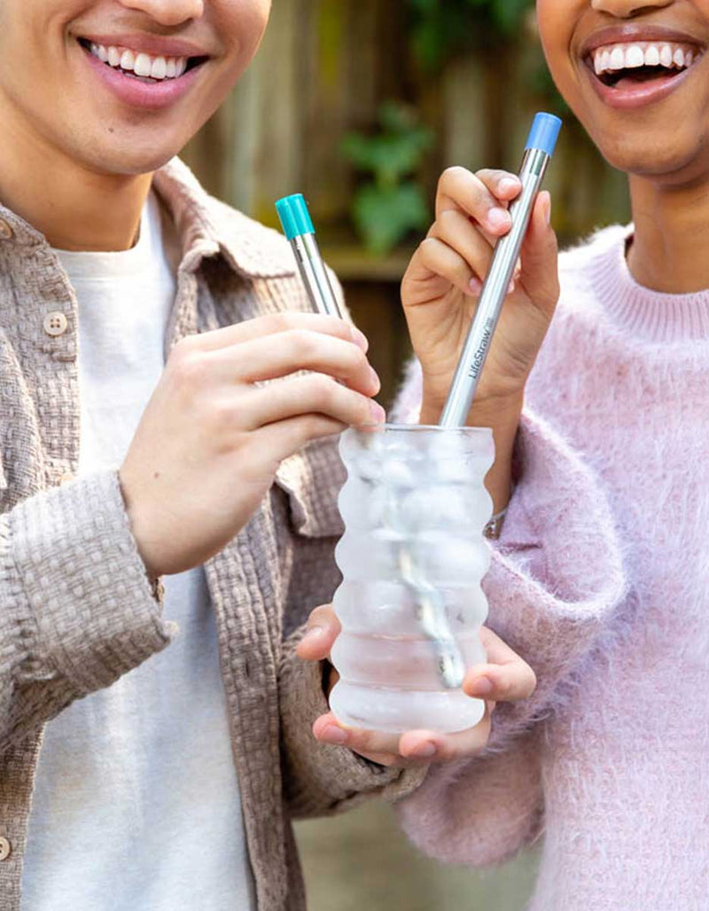 Load image into Gallery viewer, LifeStraw Sip Reusable Stainless-Steel Water Filter Straw
