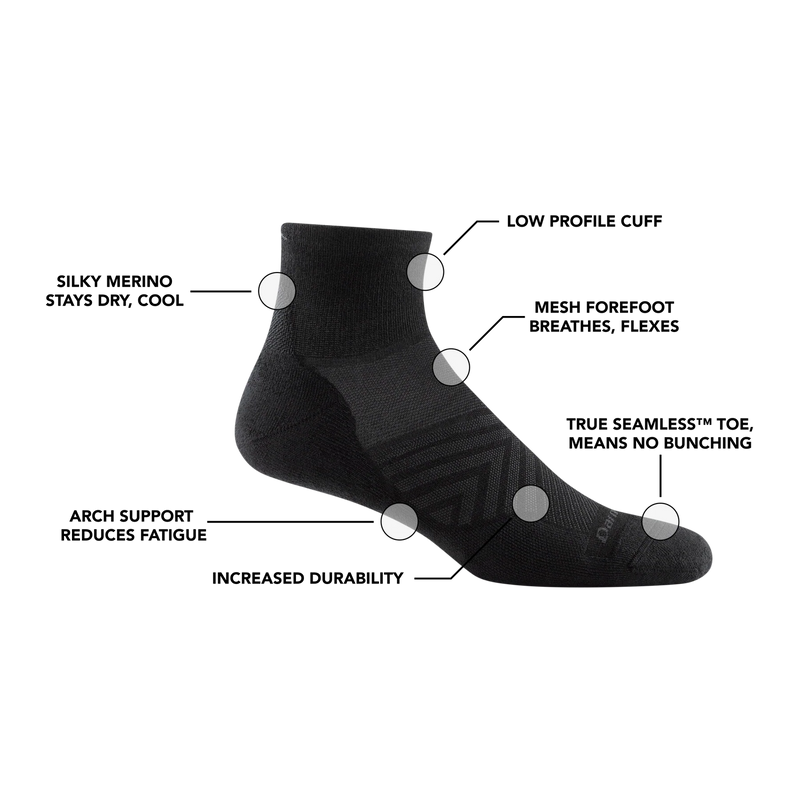 Load image into Gallery viewer, M&#39;s Run Quarter Cushioned Ultra-Lightweight Running Socks
