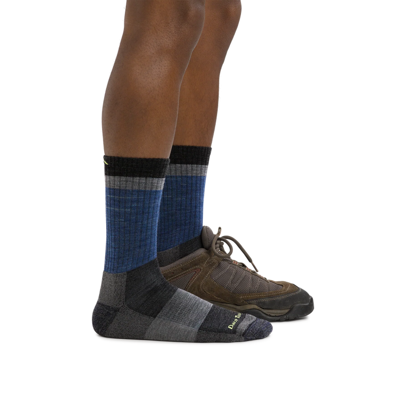 Load image into Gallery viewer, M&#39;s Heady Stripe Micro Crew Lightweight Hiking Socks
