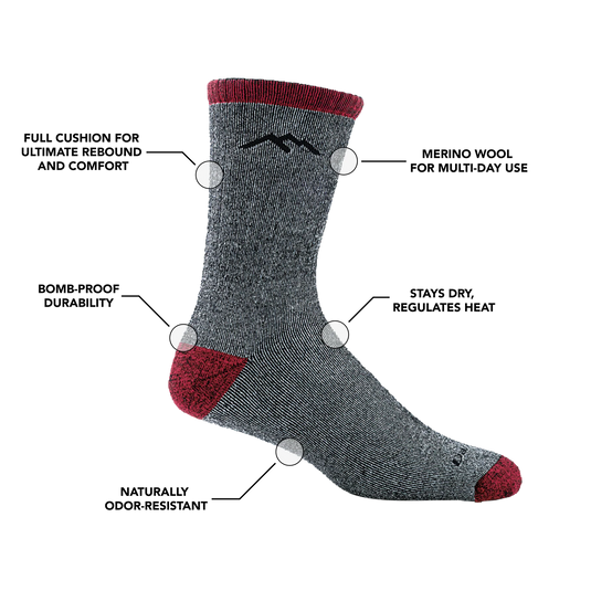 M's Mountaineering Micro Crew Heavyweight Hiking Sock