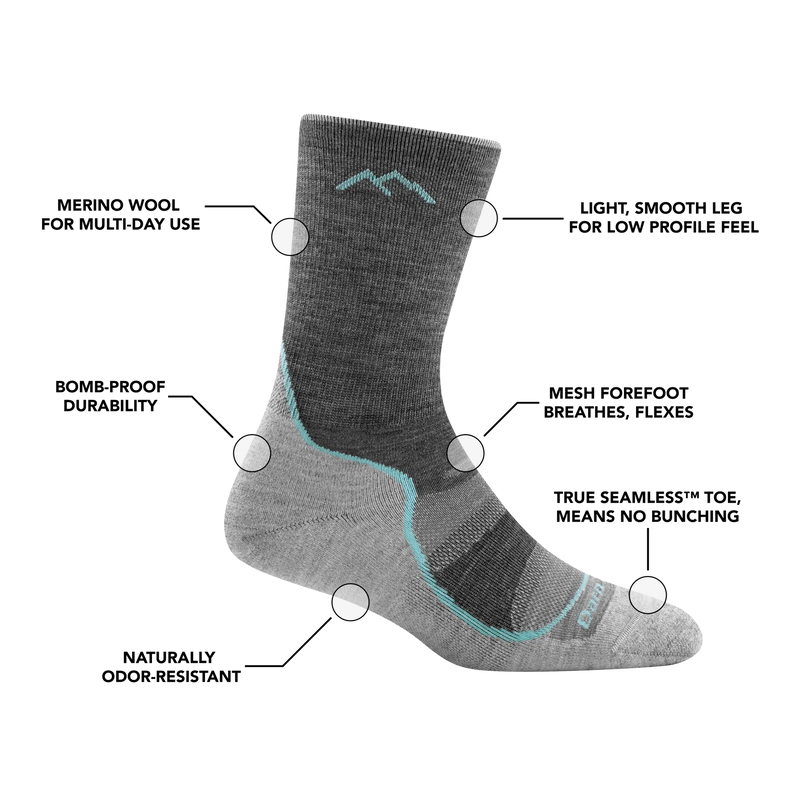 Load image into Gallery viewer, W&#39;s Light Hiker Micro Crew Lightweight Hiking Sock
