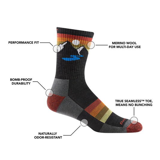 M's Sunset Ridge Micro Crew Lightweight Hiking Sock