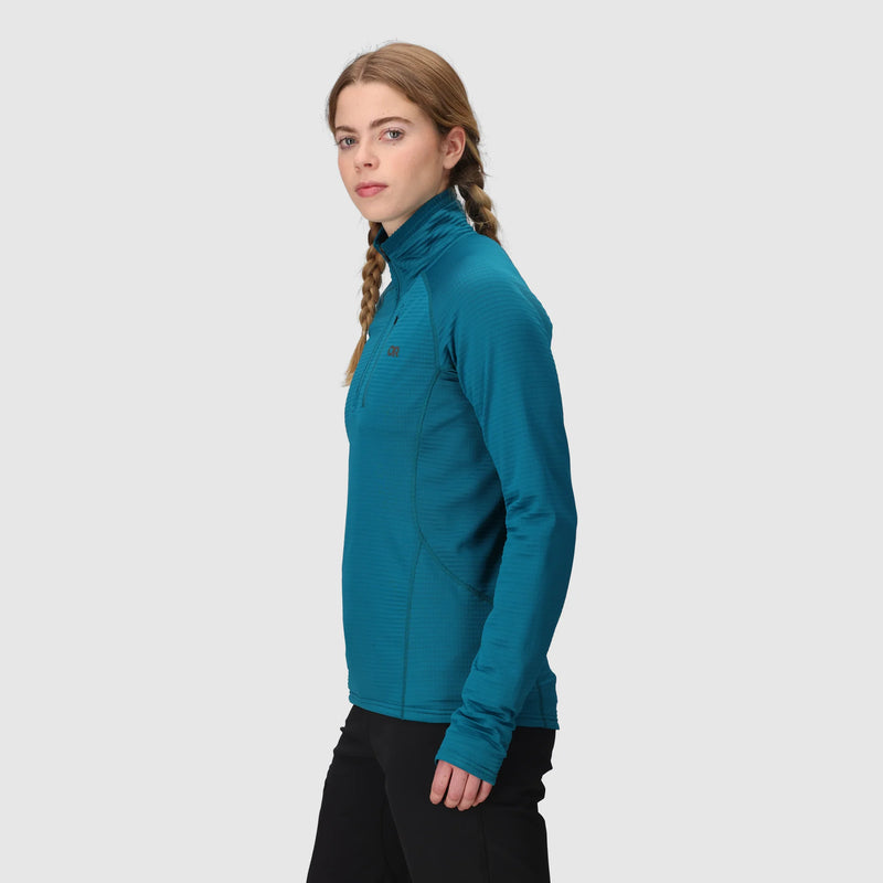 Load image into Gallery viewer, W&#39;s Vigor Grid Fleece Quarter Zip
