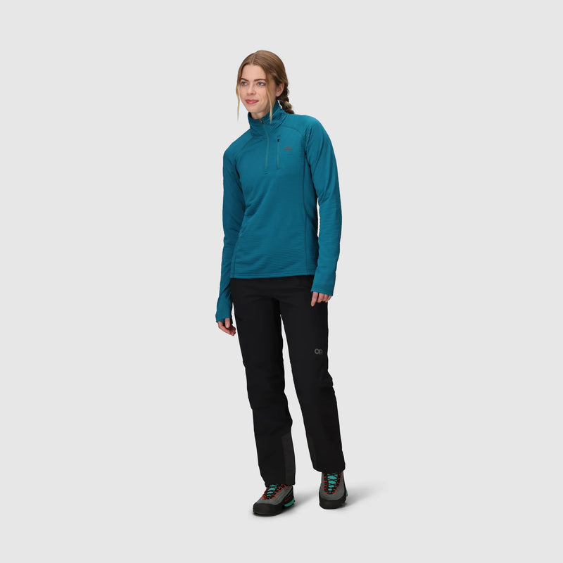 Load image into Gallery viewer, W&#39;s Vigor Grid Fleece Quarter Zip

