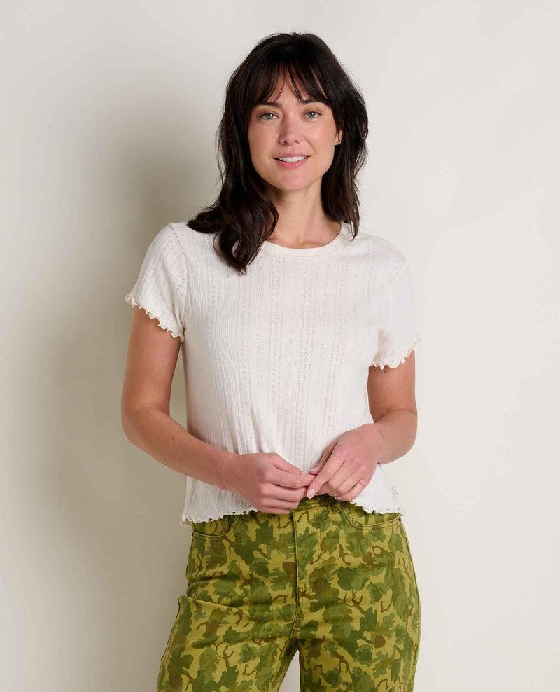 Load image into Gallery viewer, Foothill Pointelle Baby Tee
