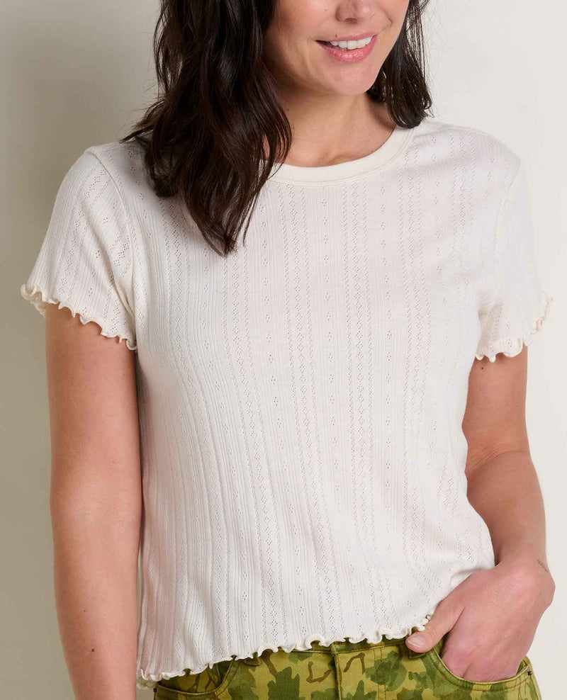 Load image into Gallery viewer, Foothill Pointelle Baby Tee

