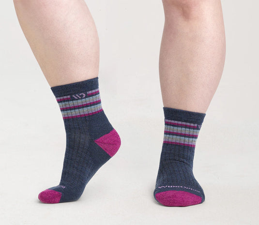 W’s Multi Stripe Cushioned Micro Crew Socks