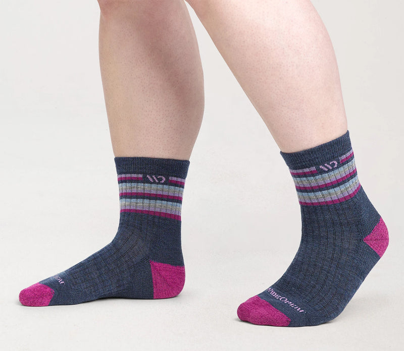 Load image into Gallery viewer, W’s Multi Stripe Cushioned Micro Crew Socks
