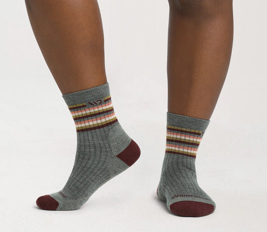 W’s Multi Stripe Cushioned Micro Crew Socks