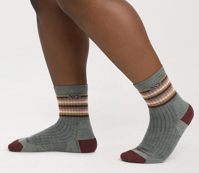 Load image into Gallery viewer, W’s Multi Stripe Cushioned Micro Crew Socks
