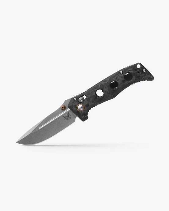 Mini Adamas| Marbled Carbon Fiber | Drop-point