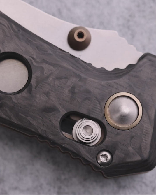 Mini Adamas| Marbled Carbon Fiber | Drop-point