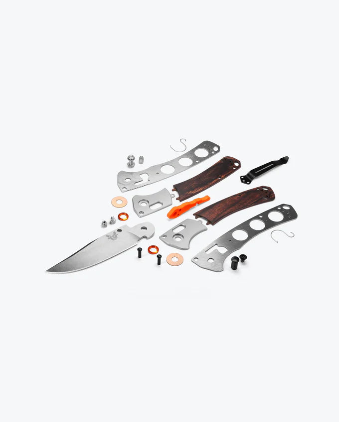 Load image into Gallery viewer, Mini Crooked River | Gray Aluminum &amp; Wood | Clip-point
