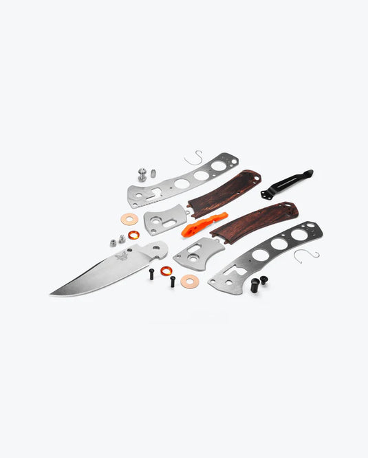 Mini Crooked River | Gray Aluminum & Wood | Clip-point