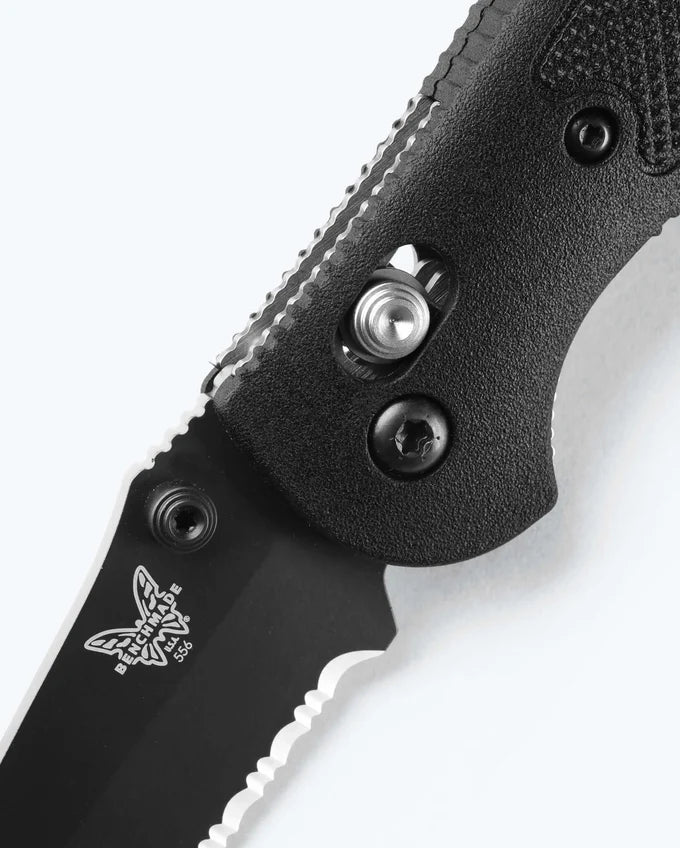 Load image into Gallery viewer, Mini Griptilian | Black Grivory | Drop-point Serrated
