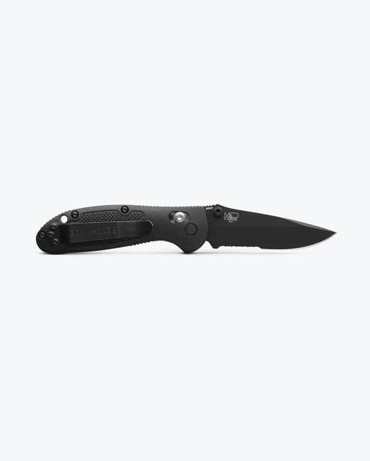 Mini Griptilian | Black Grivory | Drop-point Serrated